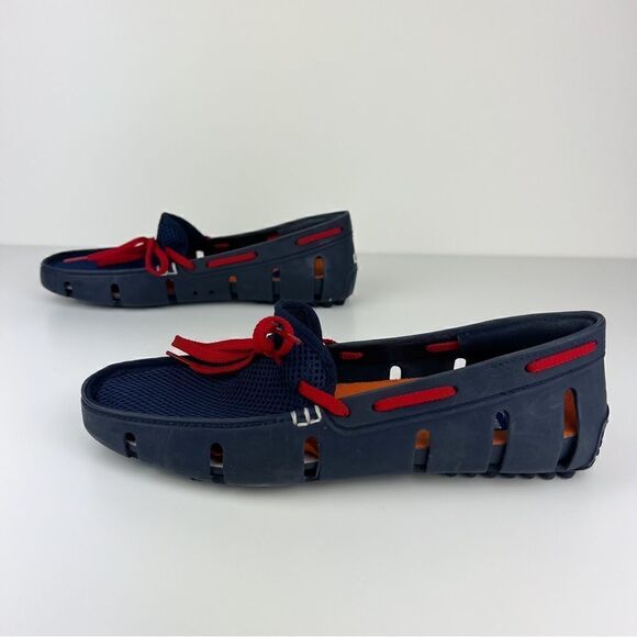 Mayaguana Moccasin Beach Swim Shoe Blue Loafer Net Upper Men's Size 7 - Picture 4 of 9